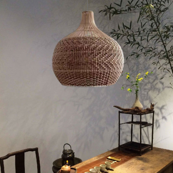 Creative Handmade Rattan Living Room Pendant Light