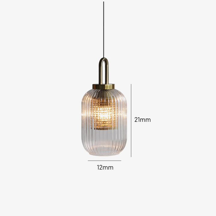 Clear Glass Pendant Light Shade With Brass Fitting 