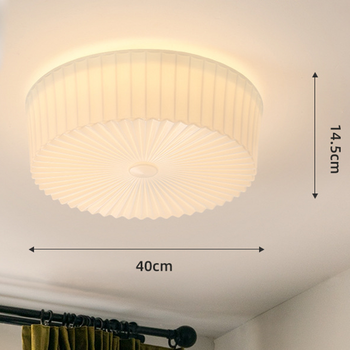 Retro Nostalgia Milky White Art Glass Ceiling Light 