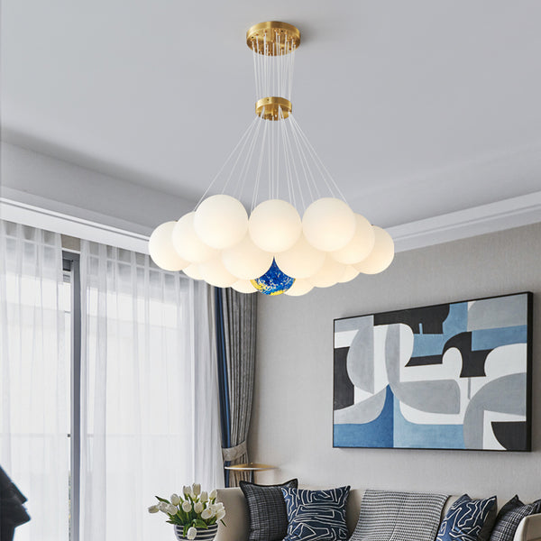 Nordic Planet Moon Chandelier Designer Creative Restaurant Living Room Bubble Ball Pendant Lights