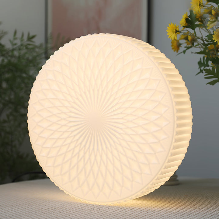 Retro Nostalgia Milky White Art Glass Ceiling Light 