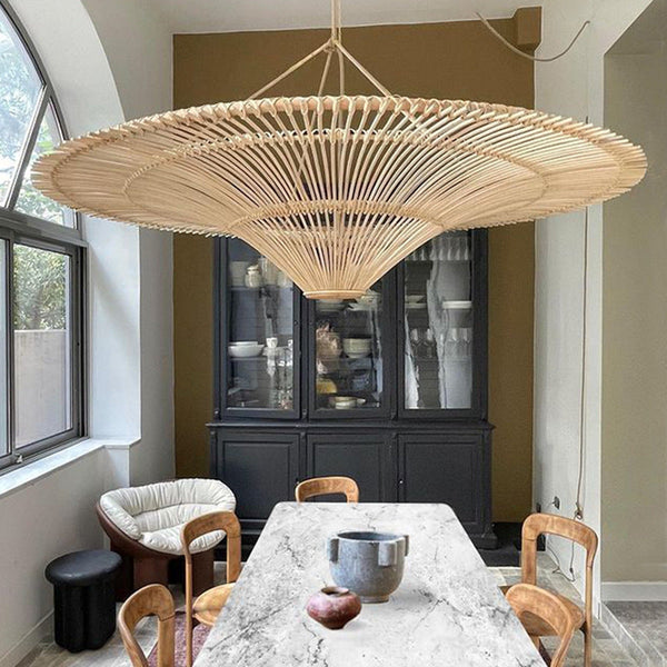 Modern Large Rattan Pendant Lights Lampshade