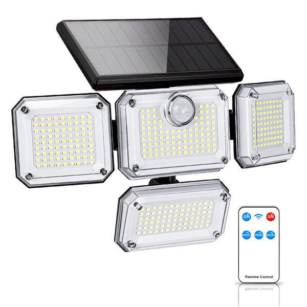 Zalap 4 Heads Solar Powered Motion Sensor Flood Lights