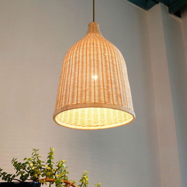 Asian Style Rustic Rattan Pendant Lampshade