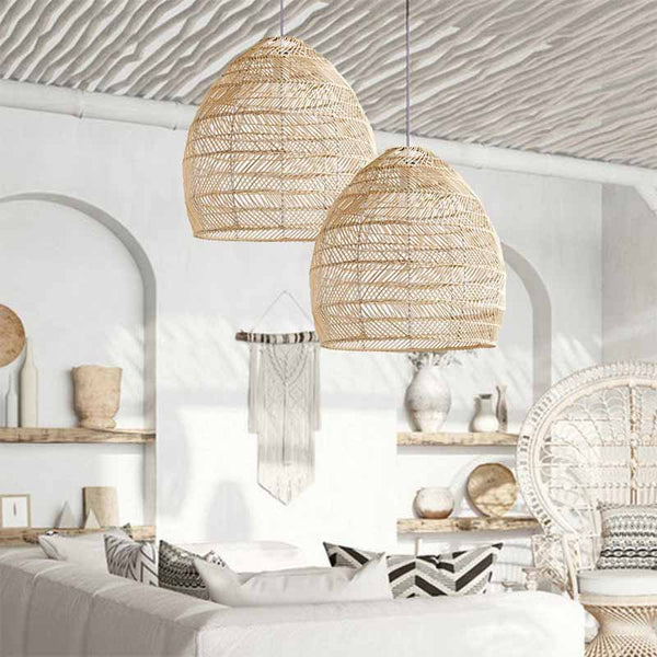 Creative Living Room Rattan Weave Pendant Lamp Shade