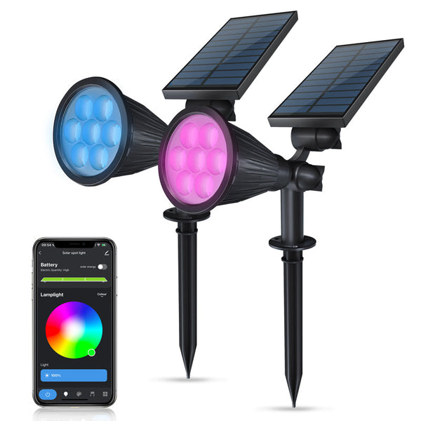 Zalap App Control Waterproof Solar Spot Lights Outdoor