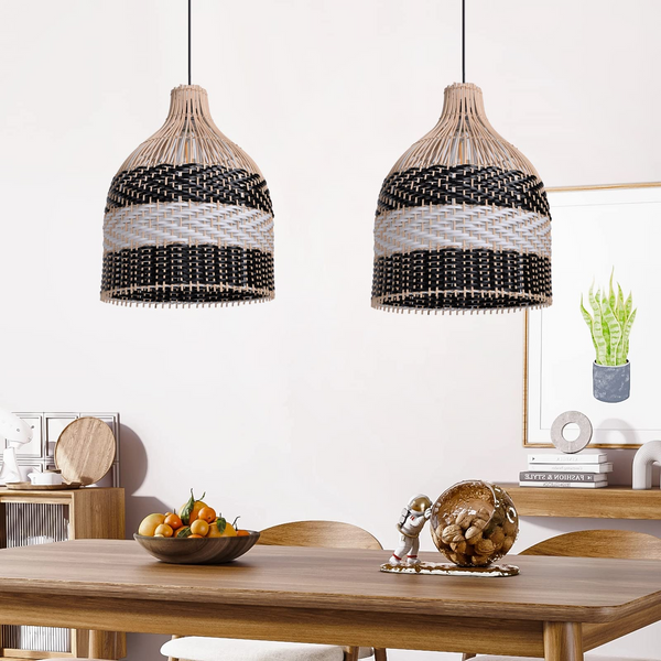 Contemporary Handmade Rattan Pendant Woven Lamps