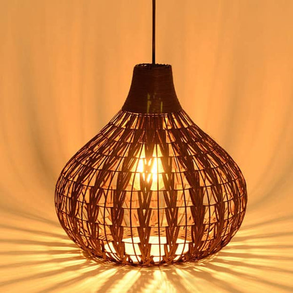 Japanese Retro Rattan Weaving Dining Room Pendant