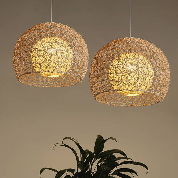 Japanese Simple Creative Double-layer Rattan Pendant