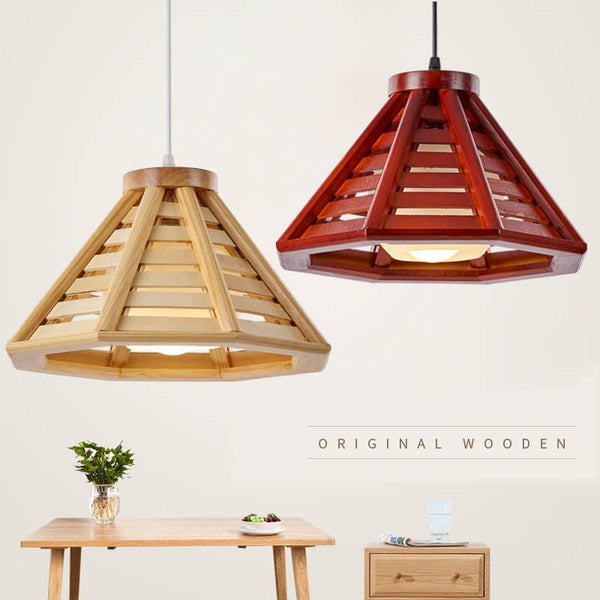 Japanese Solid Wood Modern Creative Pendant Lamp