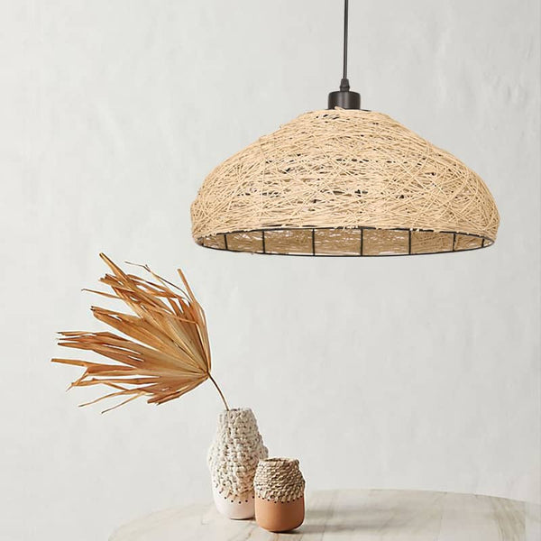 Minimalist Handmade Rattan Restaurant Pendant Lamp