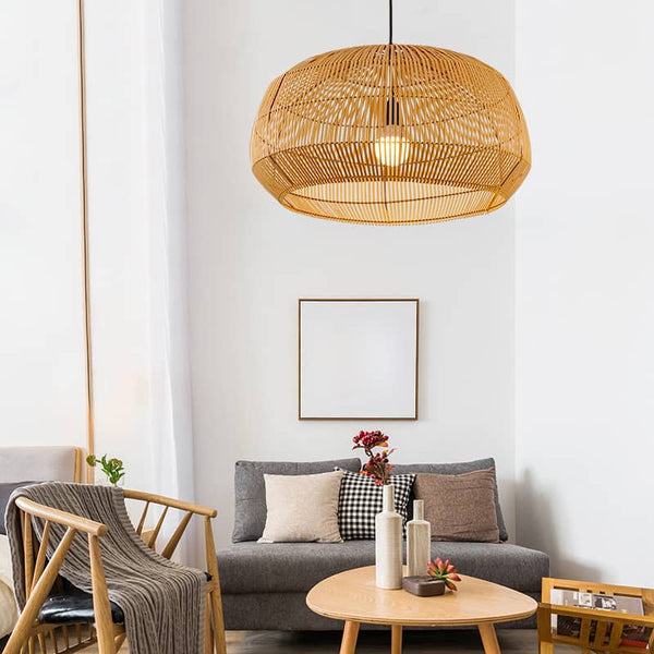 Nordic Pumpkin Shape Bamboo Pendant Lamp Shade